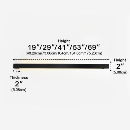 Nordic Ultra-thin Long Strip LED Rotatable Background Wall Light