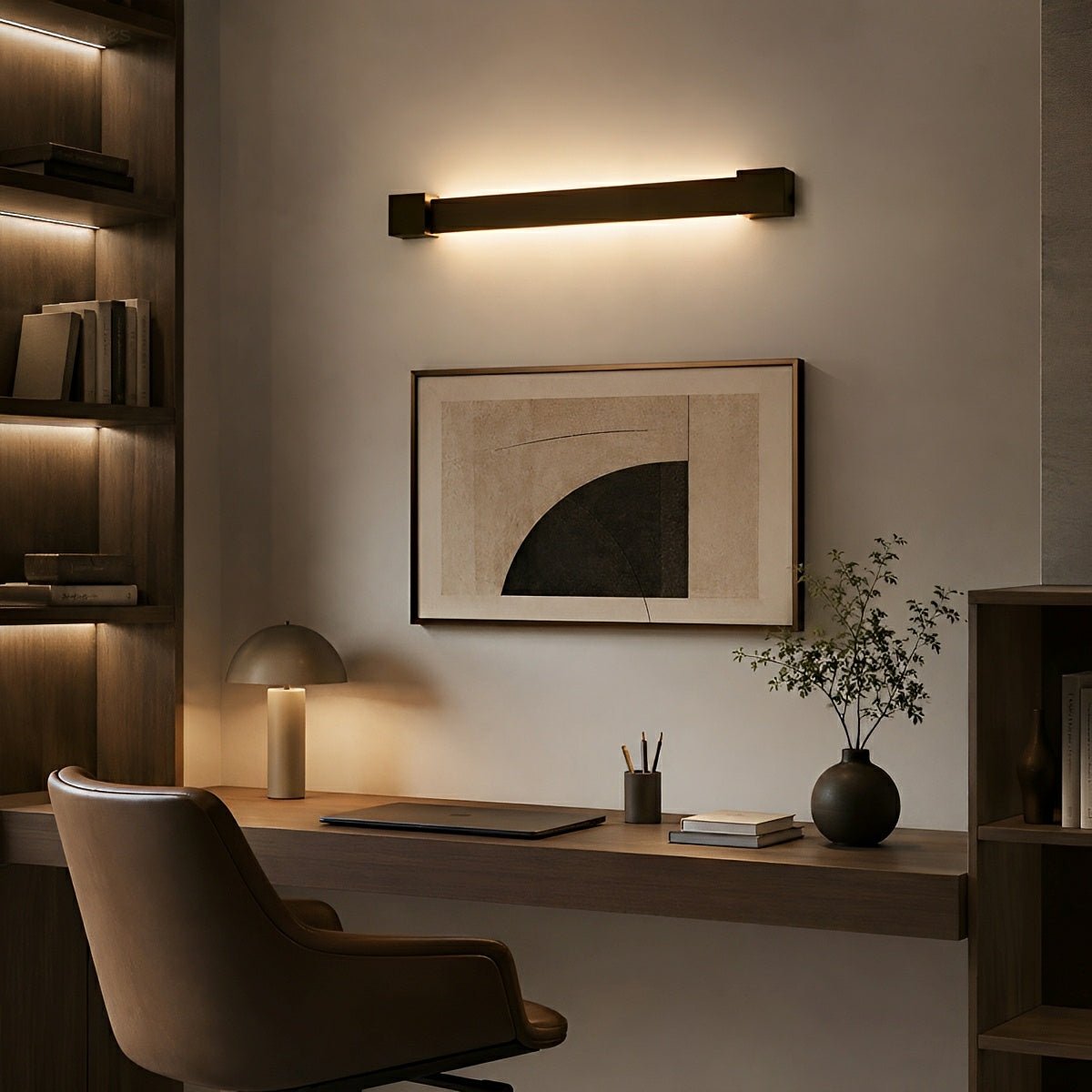 Nordic Ultra-thin Long Strip LED Rotatable Background Wall Light
