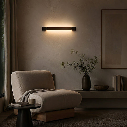 Nordic Ultra-thin Long Strip LED Rotatable Background Wall Light