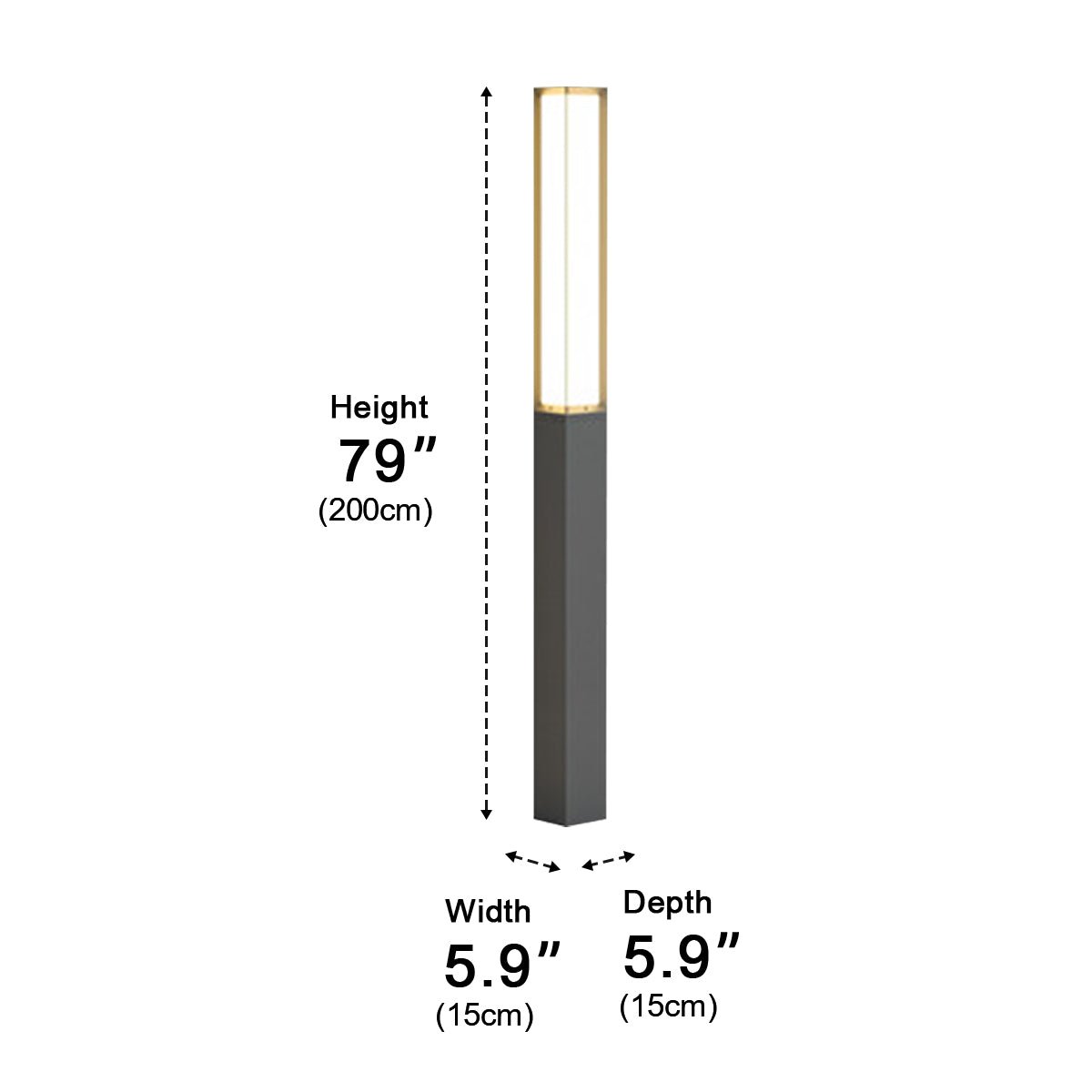 Outdoor Waterproof High Pole Post Lights Pathway Lights
