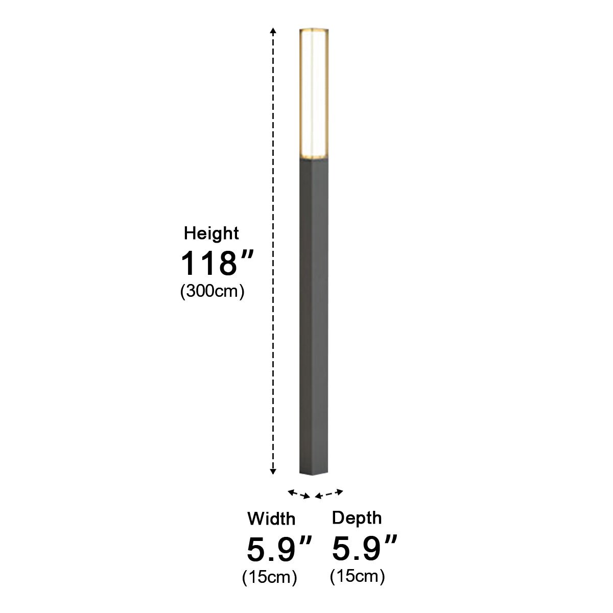Outdoor Waterproof High Pole Post Lights Pathway Lights