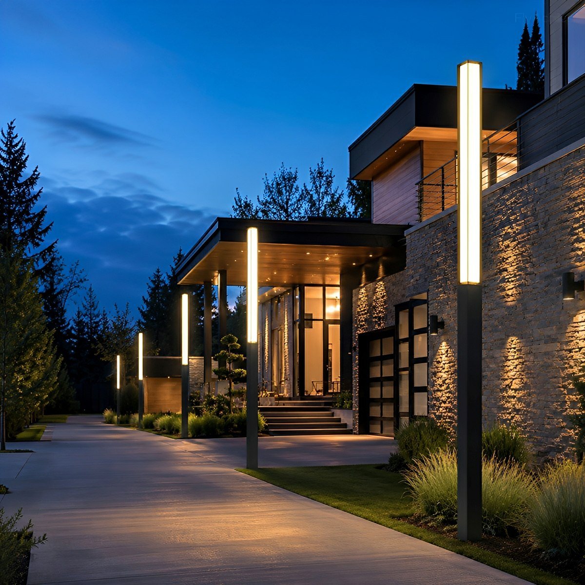 Outdoor Waterproof High Pole Post Lights Pathway Lights