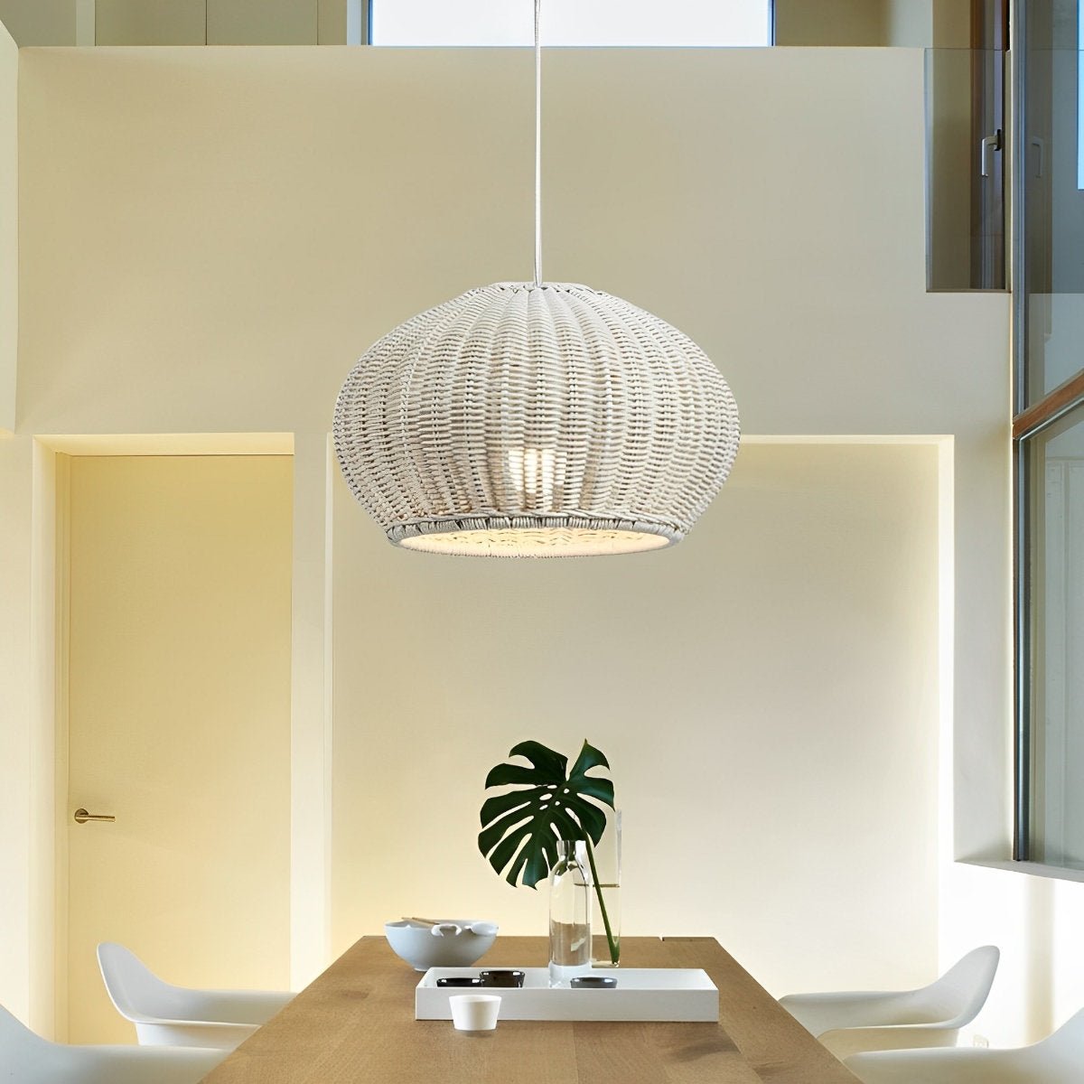 Rustic Woven Boho Rattan Pendant Light Lanterns