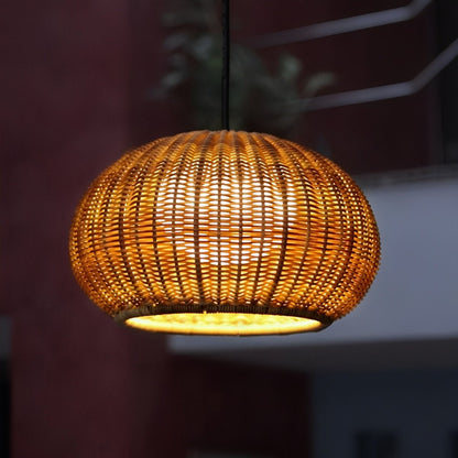 Rustic Woven Boho Rattan Pendant Light Lanterns