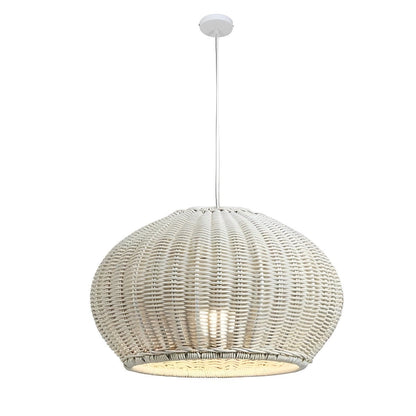Rustic Woven Boho Rattan Pendant Light Lanterns