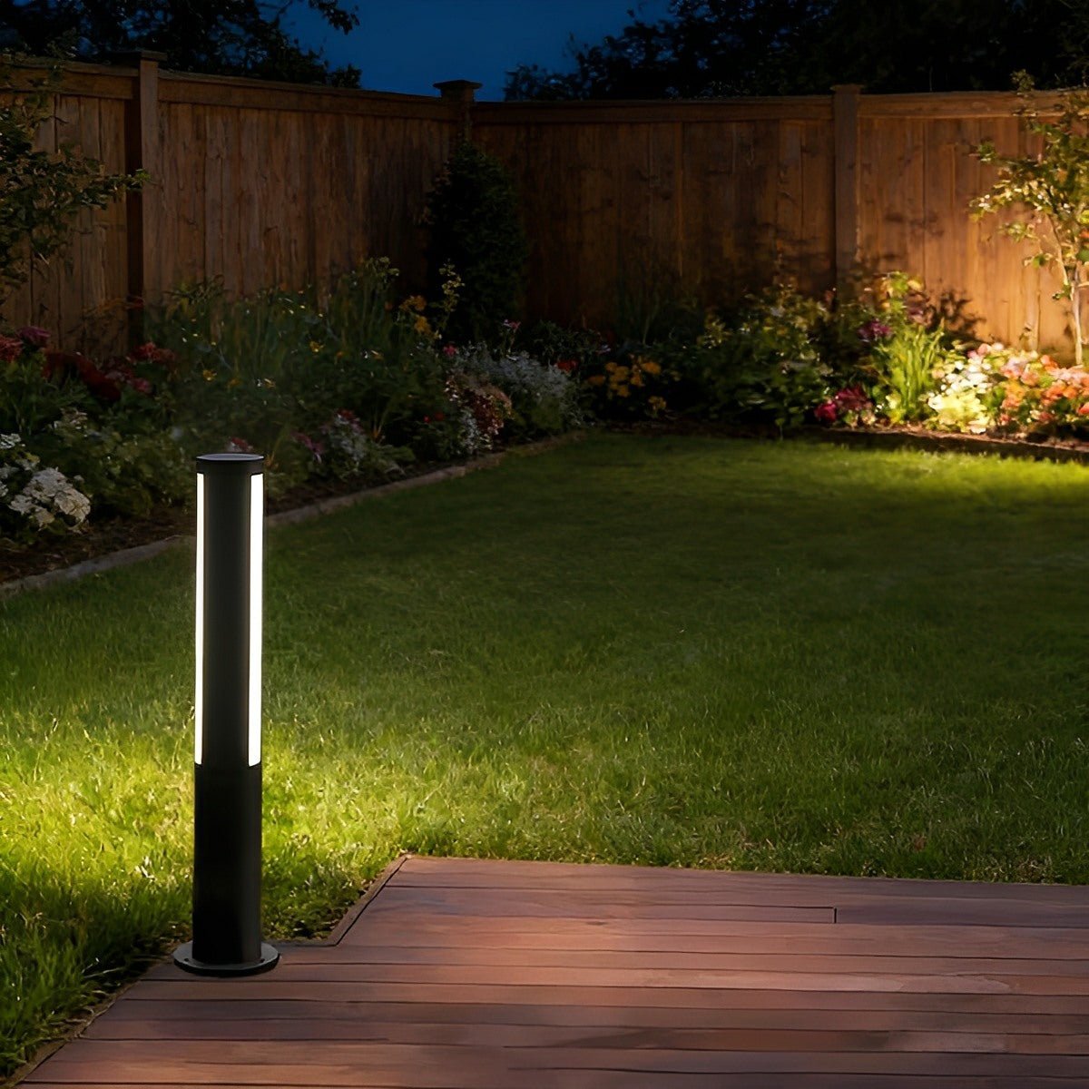 Outdoor Waterproof Cylindrical Pathway Post Bollard Light