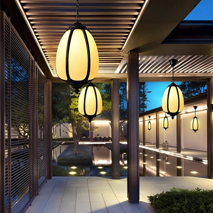Outdoor Waterproof Pumpkin Pendant Lights Garden Lantern Lamp