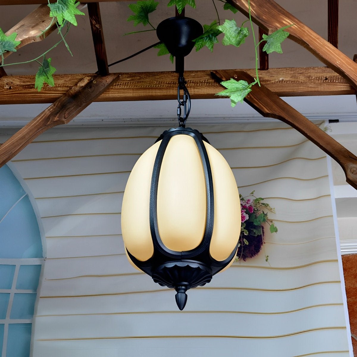 Outdoor Waterproof Pumpkin Pendant Lights Garden Lantern Lamp