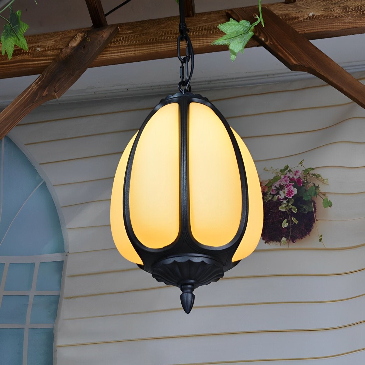 Outdoor Waterproof Pumpkin Pendant Lights Garden Lantern Lamp