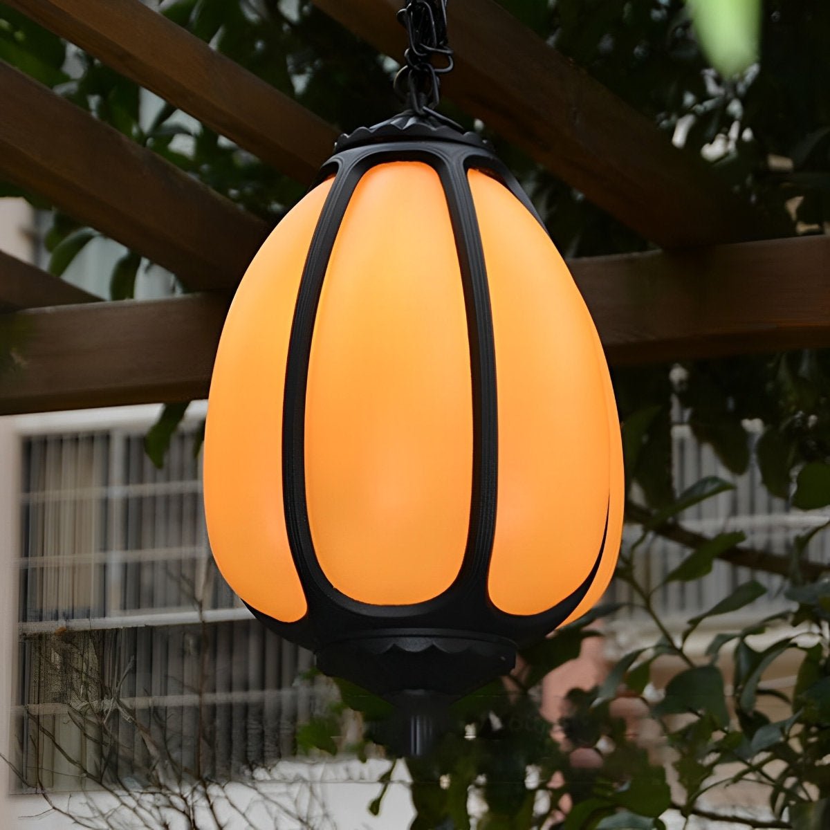 Outdoor Waterproof Pumpkin Pendant Lights Garden Lantern Lamp