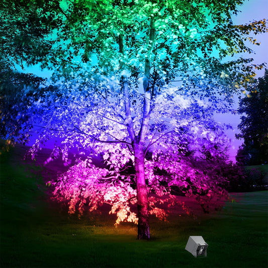 Outdoor Waterproof Rainbow RGB LED Spot Lights Landscape Trees Lights