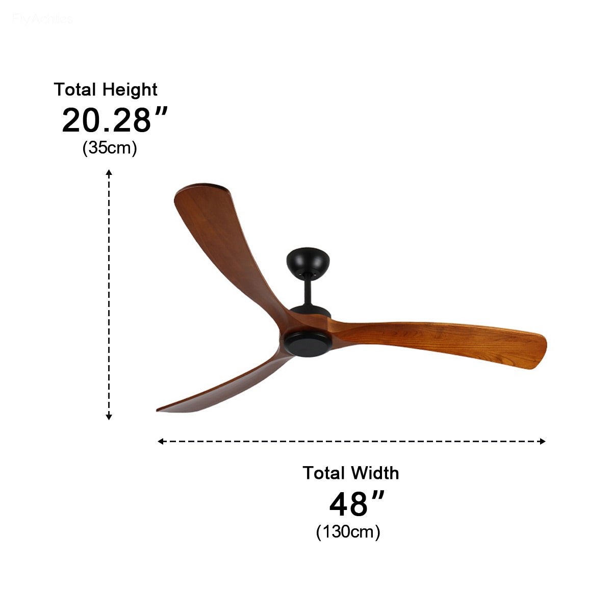 Outdoor Waterproof Wood Reverse Ceiling Fan