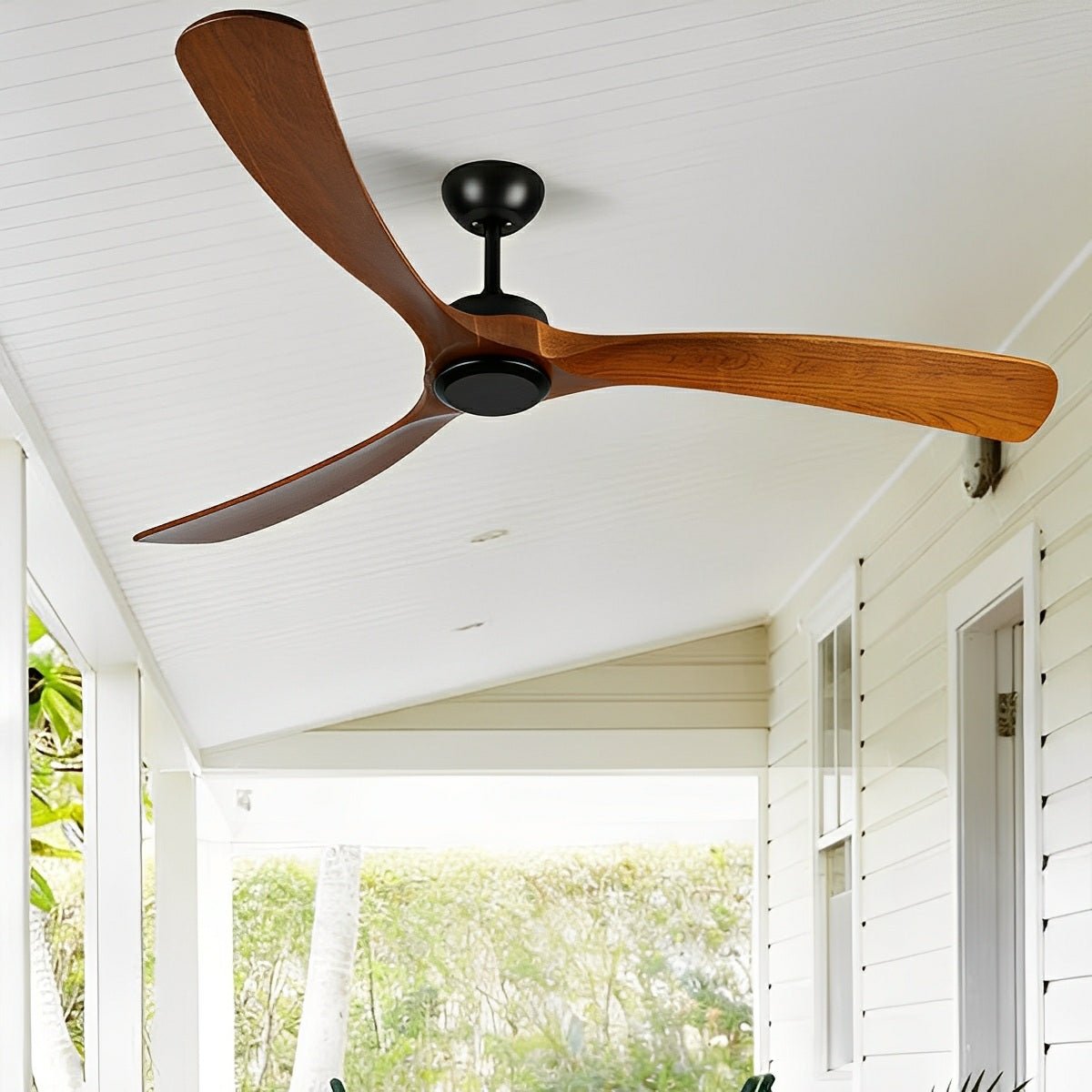 Outdoor Waterproof Wood Reverse Ceiling Fan