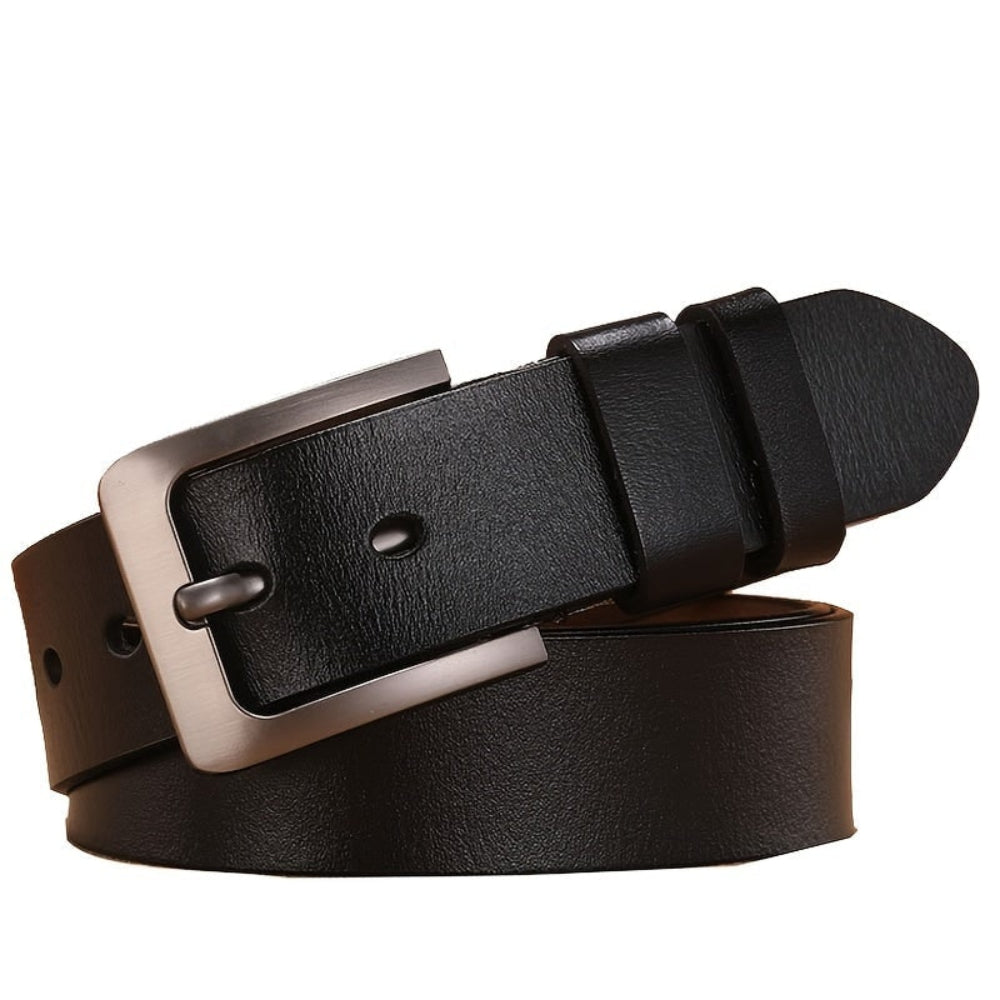 Durable Adjustable Leather Pin-Buckle Belt