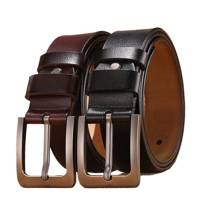 Durable Adjustable Leather Pin-Buckle Belt