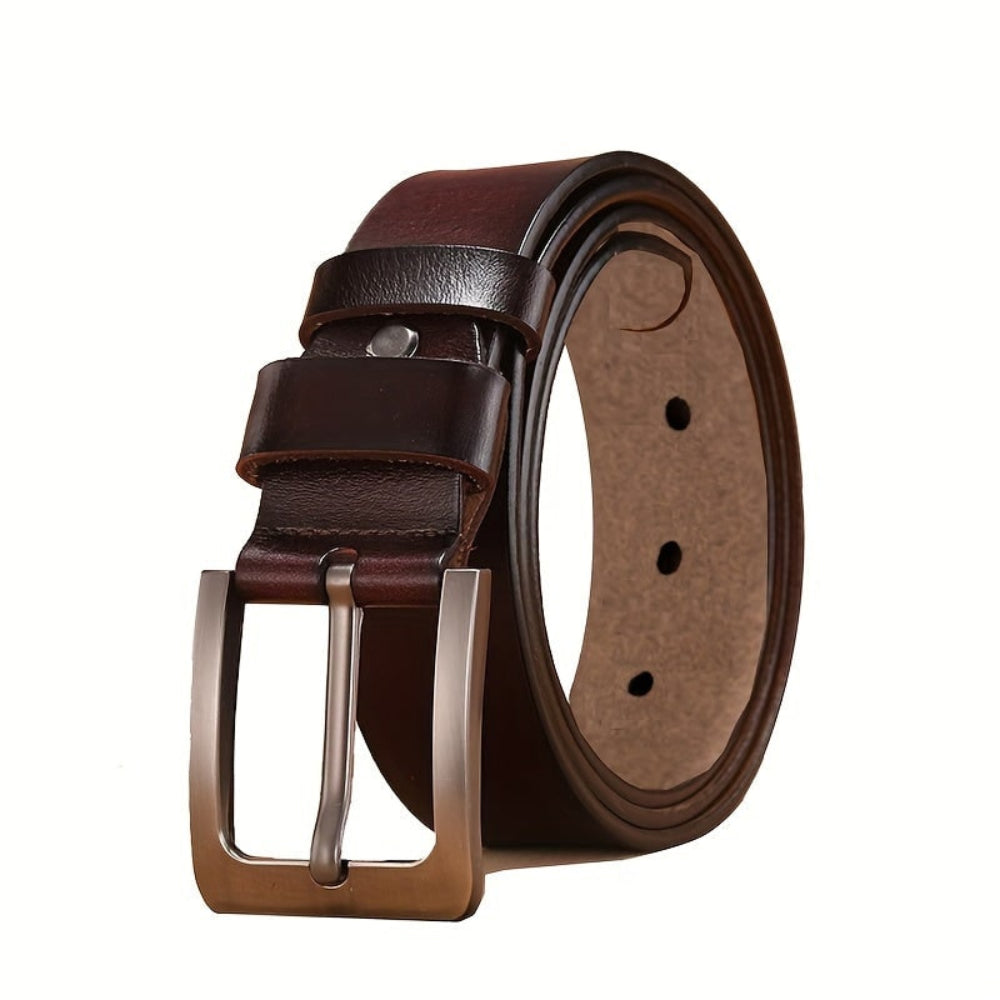Durable Adjustable Leather Pin-Buckle Belt