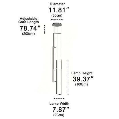 Rectangle LED Chandelier – Modern Minimalist