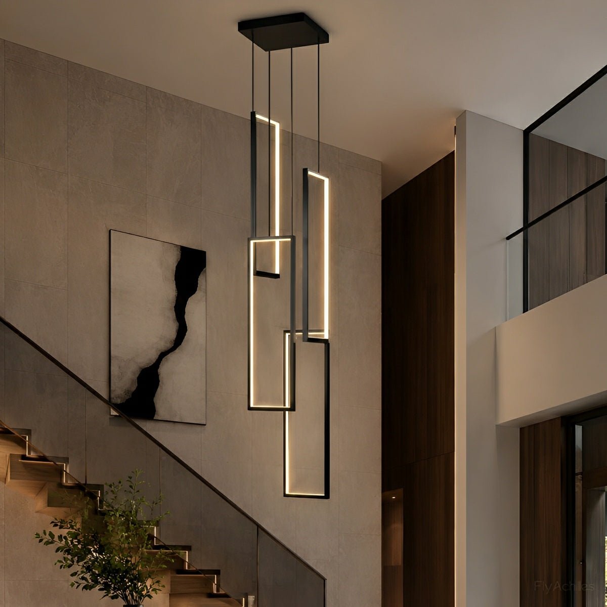 Rectangle LED Chandelier – Modern Minimalist