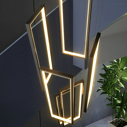 Rectangle LED Chandelier – Modern Minimalist