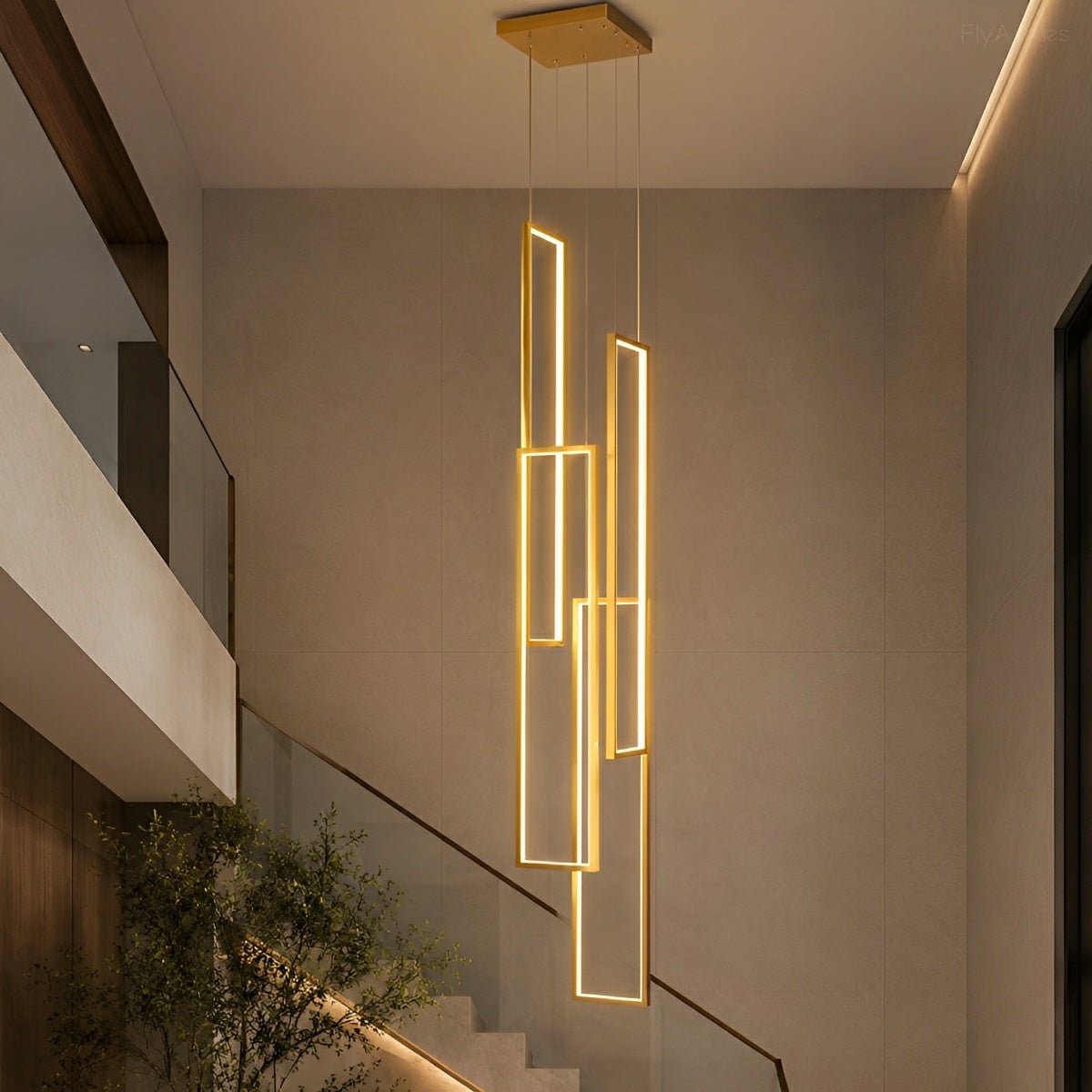 Rectangle LED Chandelier – Modern Minimalist