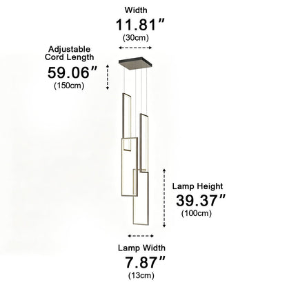 Rectangle LED Chandelier – Modern Minimalist