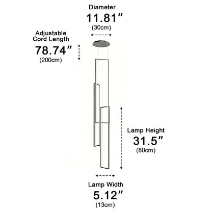 Rectangle LED Chandelier – Modern Minimalist
