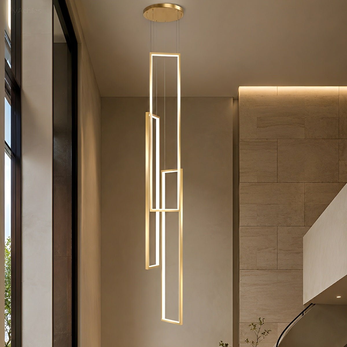 Rectangle LED Chandelier – Modern Minimalist