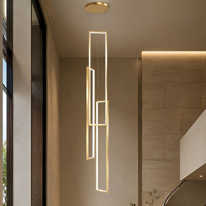 Rectangle LED Chandelier – Modern Minimalist