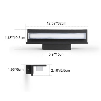 Rectangle Waterproof Modern Minimalist Outdoor Wall Porch Lights
