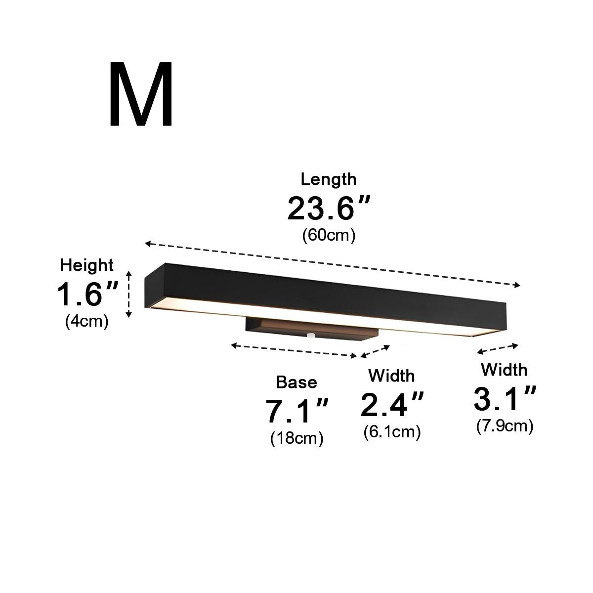 Modern Minimalist Waterproof Outdoor Black Motion Sensor Wall Sconce