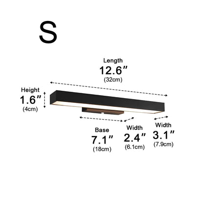 Modern Minimalist Waterproof Outdoor Black Motion Sensor Wall Sconce