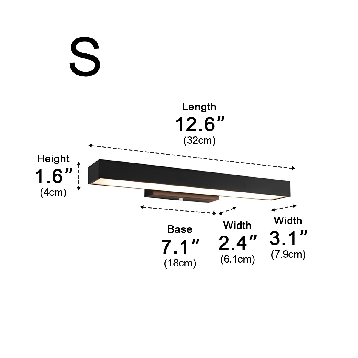 Dimmable Modern Minimalist Waterproof Black Porch Outdoor Wall Light