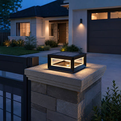 Rectangular Modern Stainless Steel Waterproof LED Outdoor Post Lights