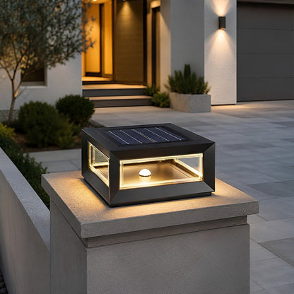Rectangular Modern Stainless Steel Waterproof LED Outdoor Post Lights