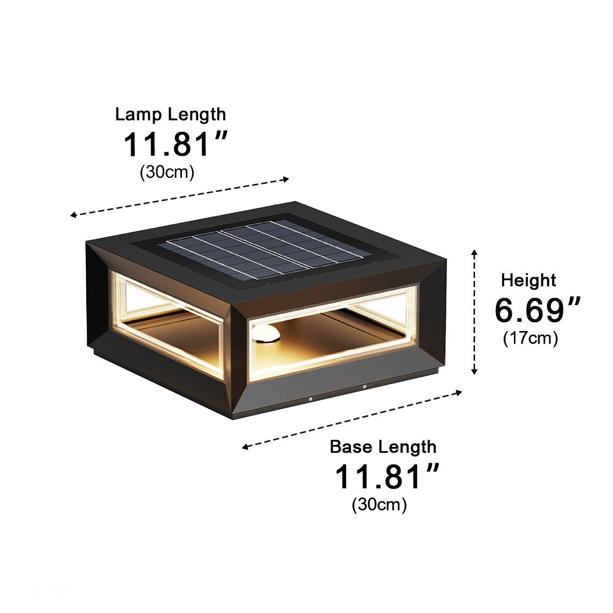 Rectangular Modern Stainless Steel Waterproof LED Outdoor Post Lights