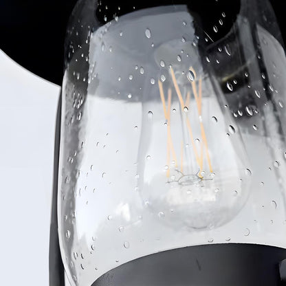 Retro Black Waterproof Lantern Outdoor Wall Sconces