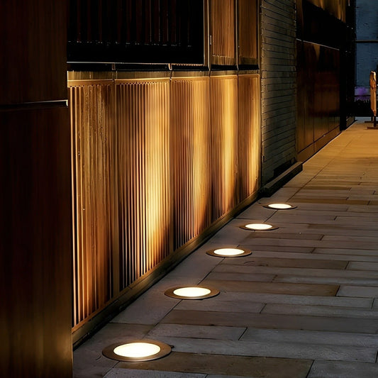 Round Outdoor LED In-Ground Lights Landscape Lights Wall Washer Lights