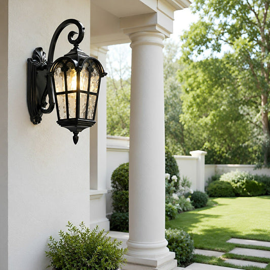 Rustic Ancient Rome Cross Waterproof Outdoor LED Porch Wall Light