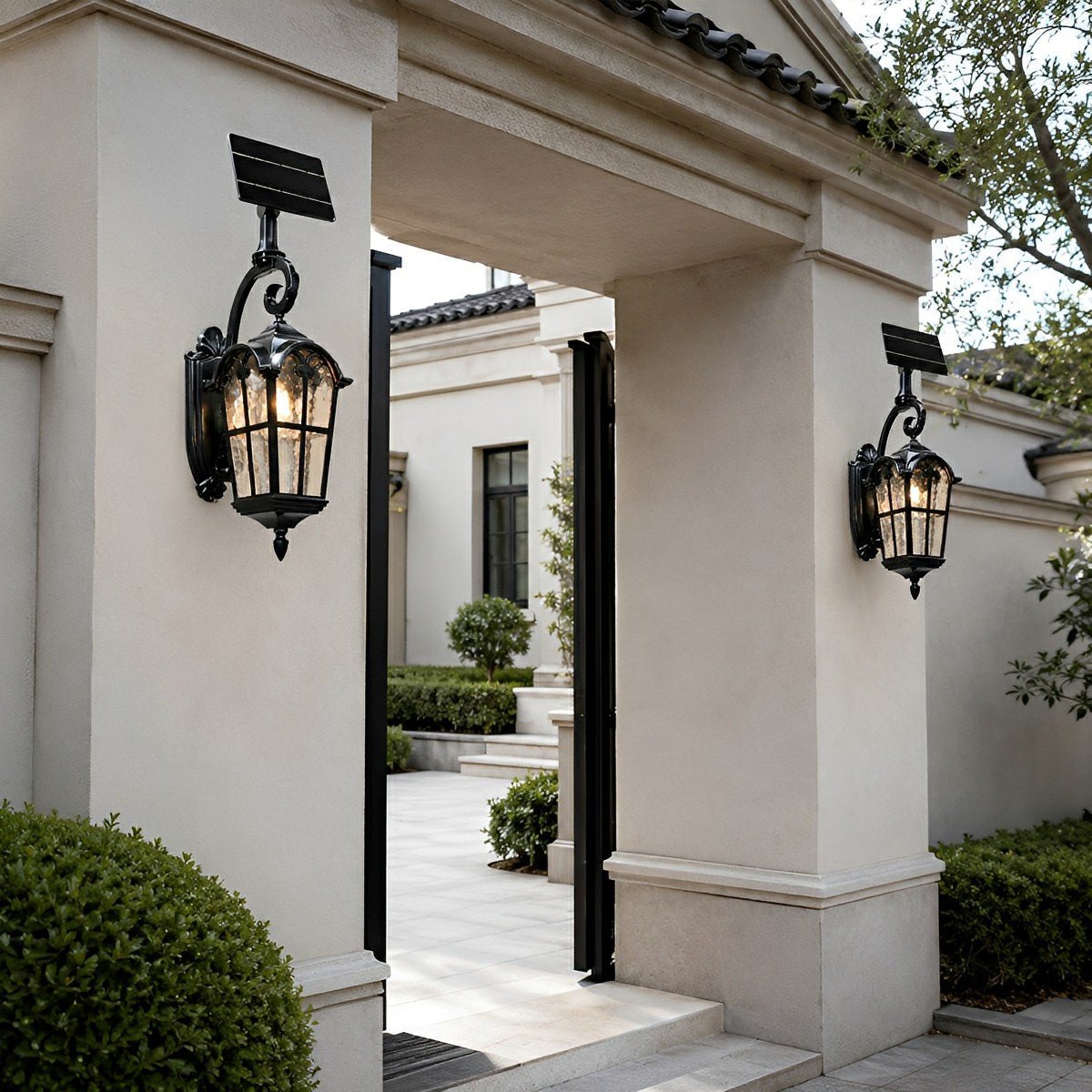 Rustic Ancient Rome Cross Waterproof Outdoor LED Porch Wall Light