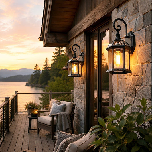 Rustic Gazebo Waterproof Outdoor LED Porch Wall Lights