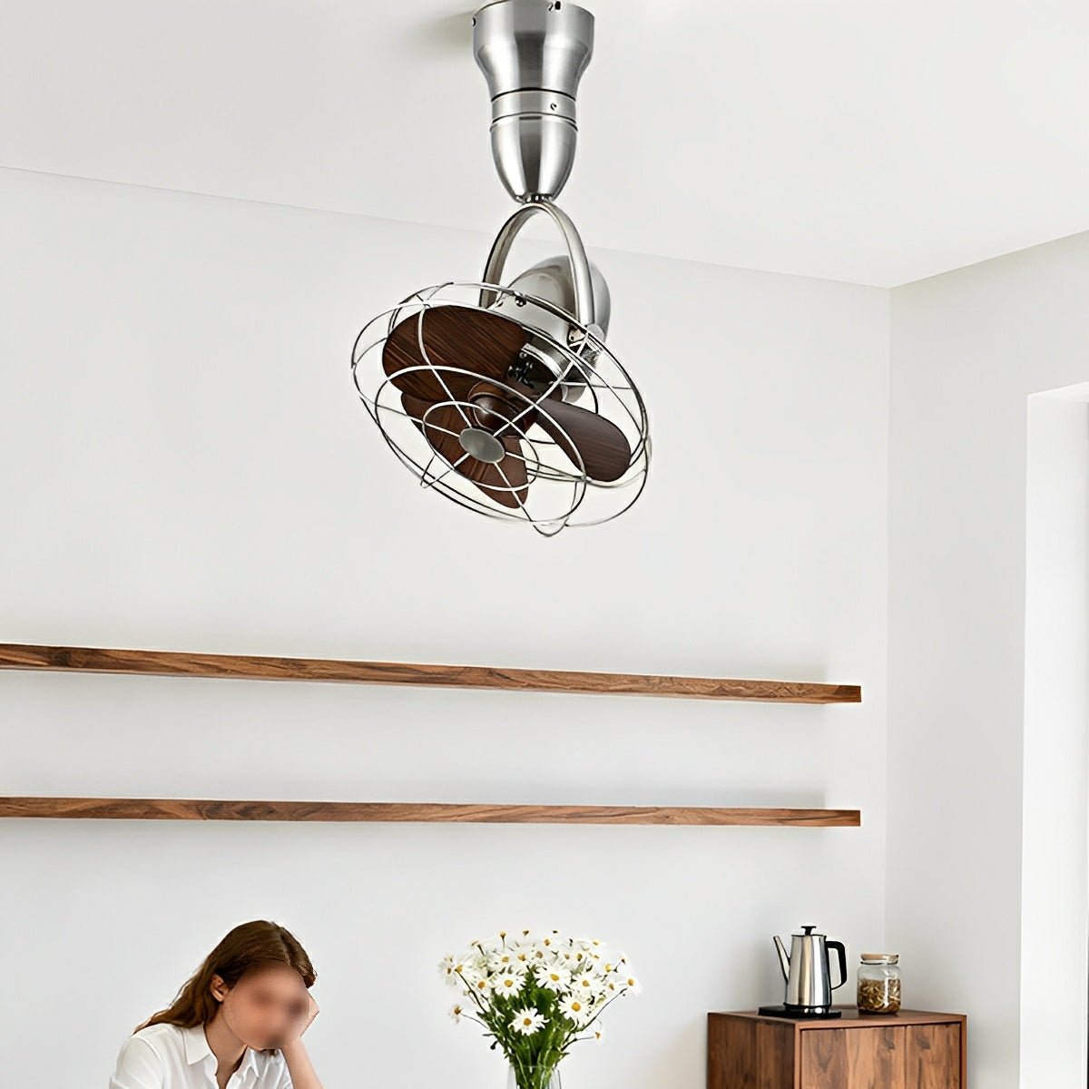 Rustic Modern Swing Rotation 6-Speed Reverse Ceiling Fan