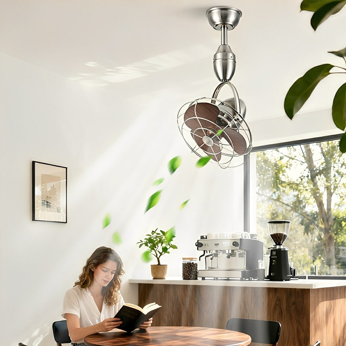 Rustic Modern Swing Rotation 6-Speed Reverse Ceiling Fan