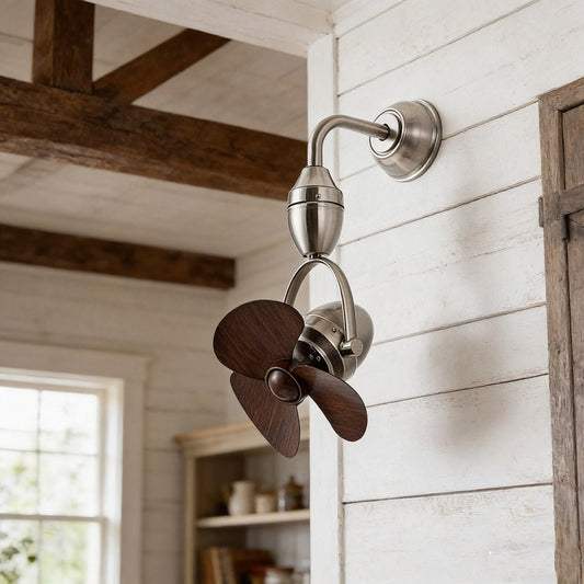 Rustic Modern Swing Rotation 6-Speed Reverse Wall Fan
