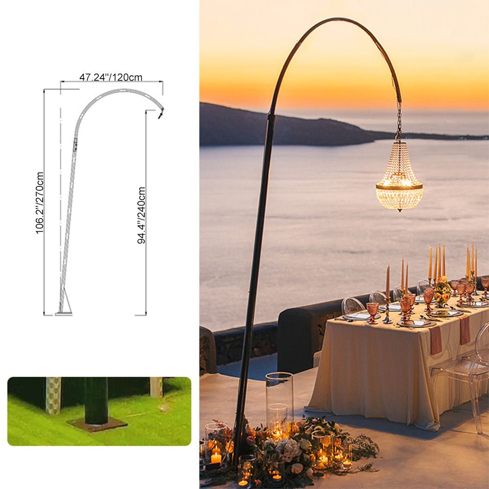 Set of 2 Luxury Waterproof Outdoor Wedding Crystal Chandeliers