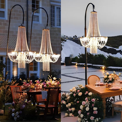 Set of 2 Luxury Waterproof Outdoor Wedding Crystal Chandeliers