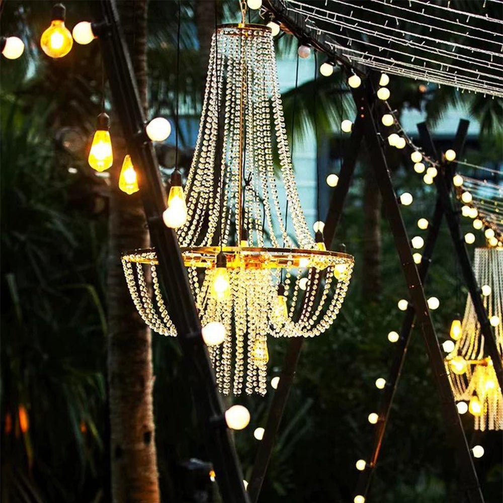 Set of 2 Luxury Waterproof Outdoor Wedding Crystal Chandeliers