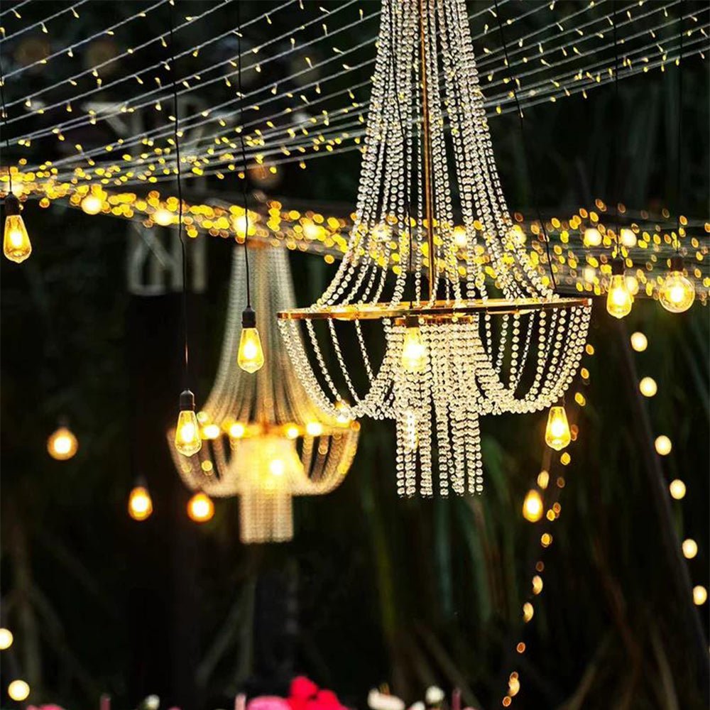 Set of 2 Luxury Waterproof Outdoor Wedding Crystal Chandeliers