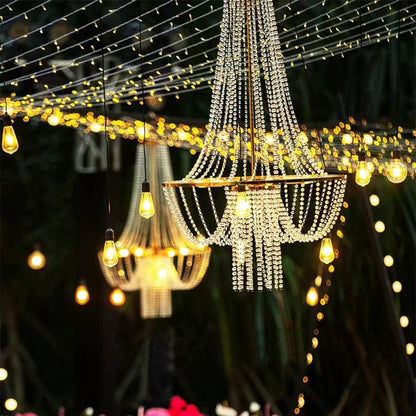 Set of 2 Luxury Waterproof Outdoor Wedding Crystal Chandeliers