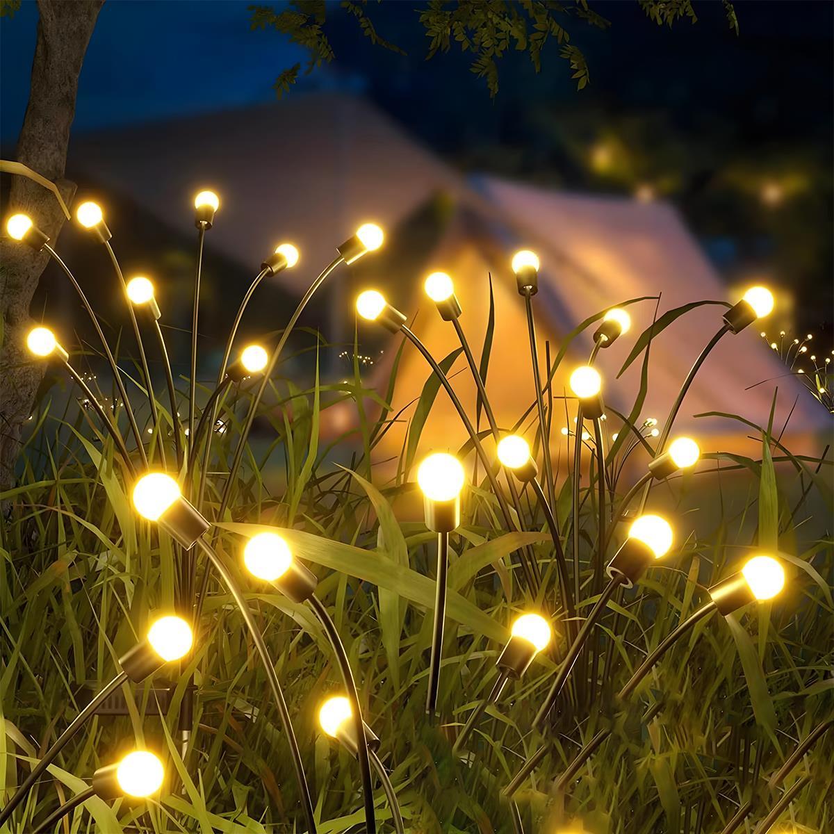 Set of 4 Low Voltage 12V Waterproof 6-LED Firefly Outdoor Lawn Lights