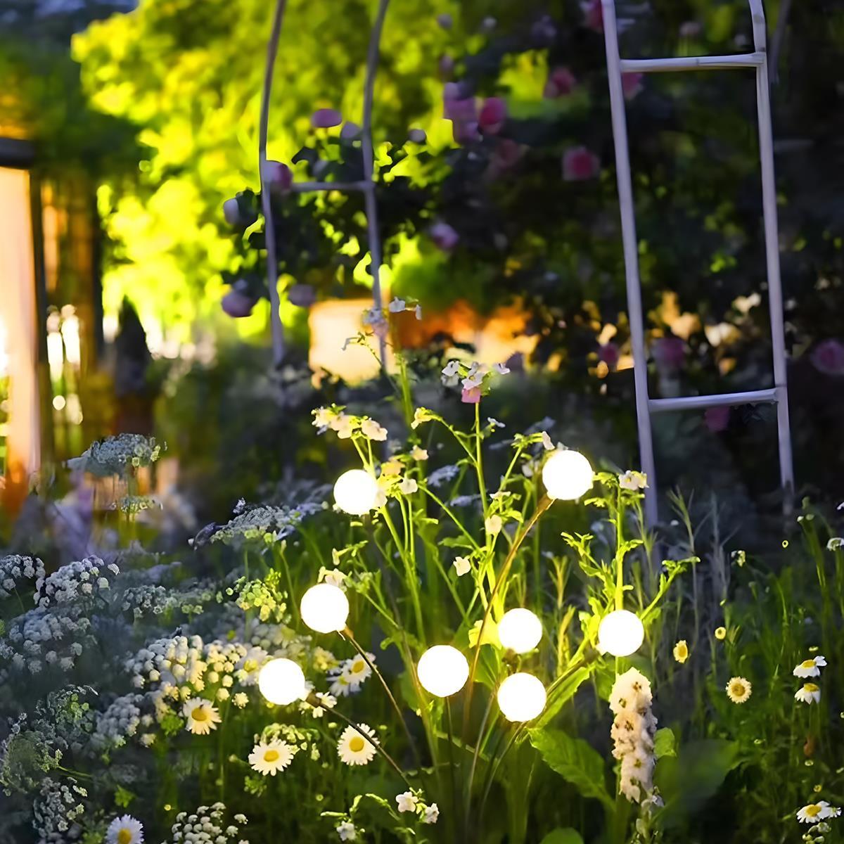 Set of 4 Low Voltage 12V Waterproof 6-LED Firefly Outdoor Lawn Lights